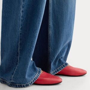 EVERLANE The Day Glove Classic Italy Red Leather Ballet Flats Women size 6.5